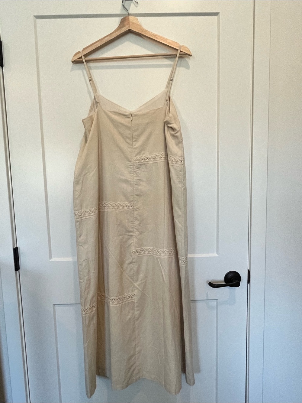 NWT cream color embroidered cotton tropical lace resort beachy summer dress Sz M - Picture 12 of 15
